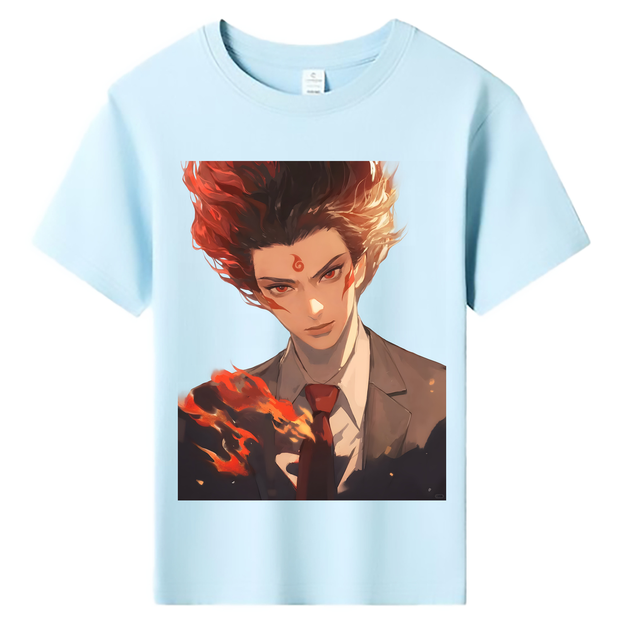 （画像用） Ne Zha 2 ナタ 魔童の大暴れ 綿100％キッズTシャツ（フロントプリント）